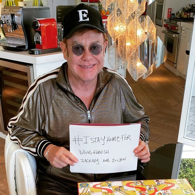 Elton John, Défi #IStayHomeFor